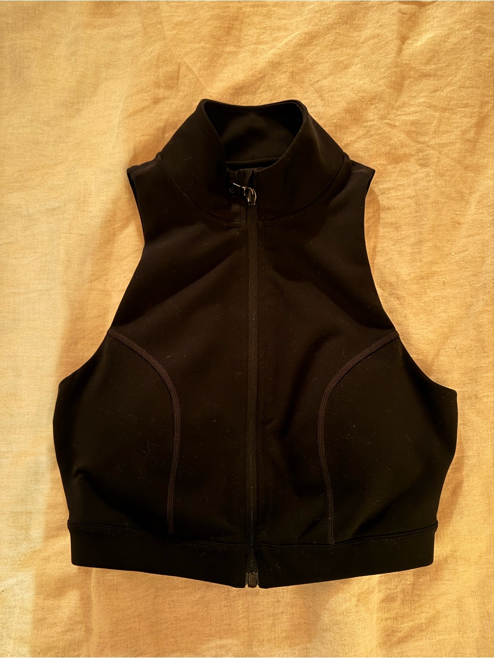 girlfriend collective Black Zip Jacket with High Collar